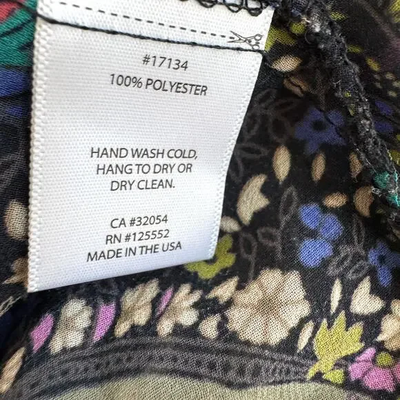 Anthro Dolan Womens Odessa Lightweight Blouse Size M Paisley Ruffle Lace Office - Picture 6 of 7